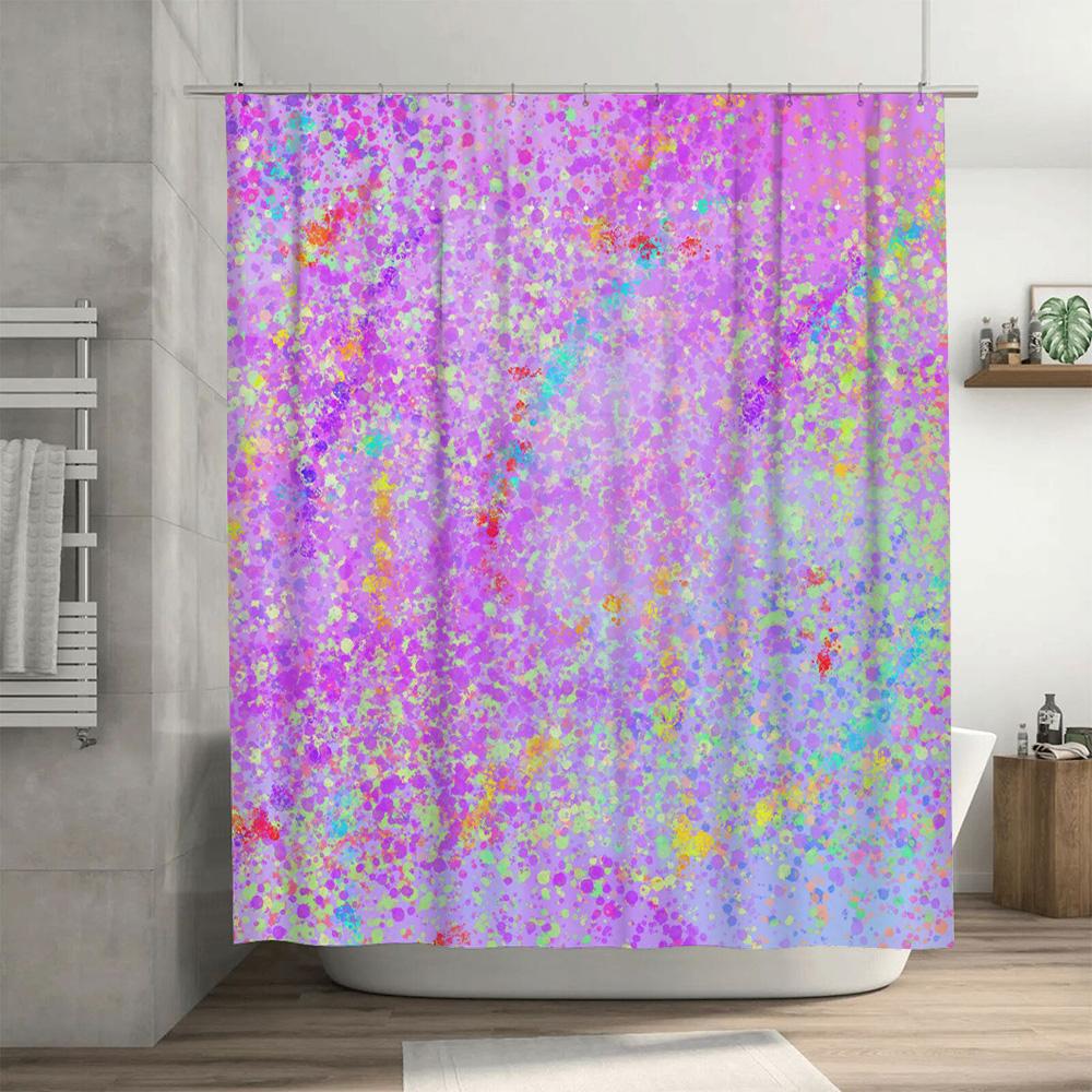 Pink Gold White Shower Curtain Bathroom Decor Waterproof Rain Drop Shampoo Bath Shower Room Decoration with Multiple Colors