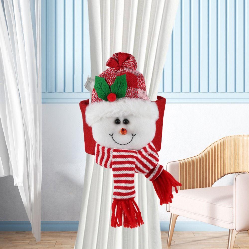 Kawaii Santa Claus Curtain Tieback Elk Cartoon Curtain Buckle  Festival Party