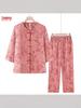 Women's Spring & Autumn Tang Suit Set: Middle-Aged & Elderly Cardigan, Loose Casual Home Wear, Red Zodiac Year Design