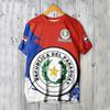 Paraguay Patriotic Polo Shirt, Casual Graphic Short Sleeve Top