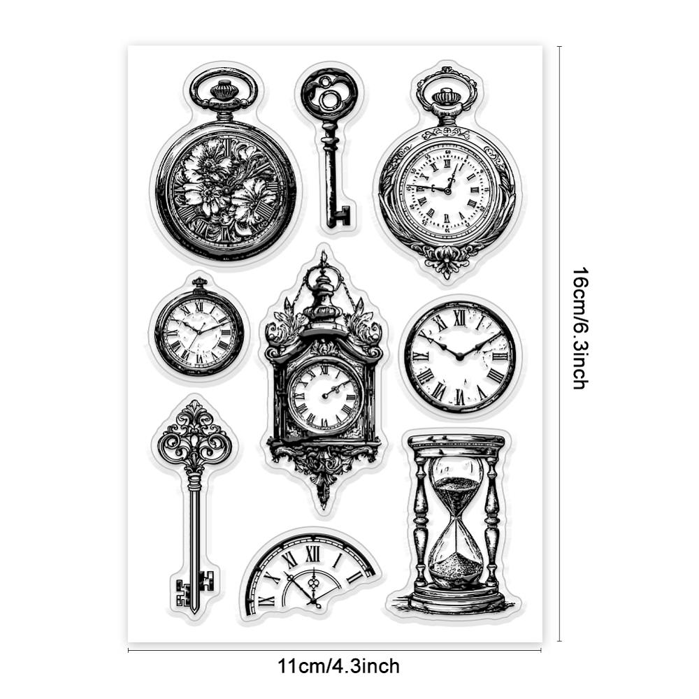 Custom Moon Theme PVC Plastic Clear Stamps for DIY Scrapbooking Photo Album Decorative Cards Making Clock 160x110mm