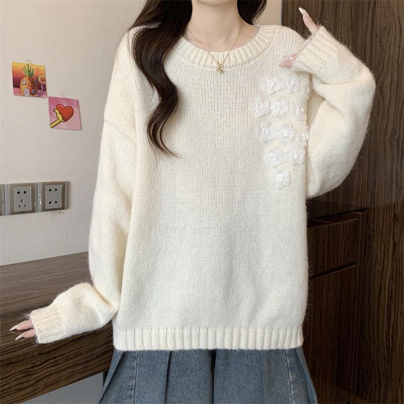 Sweater for Women Autumn Winter Thickened Warm Knitted Stretchy Long Sleeve Tops