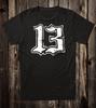 Men's T Shirt 13 Black Cotton Tattoo Design Hot Rod Motorcycle Biker Front White