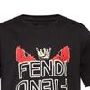 Fendi T Shirts Men's Black Crew Neck Moderate Straight Fit FY0936A6ZOF0QA1