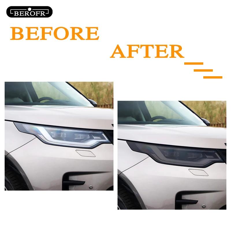 For Land Rover Discovery 5 L462 2017-Present Car Headlight Tint Smoked Black Protective Film Transparent TPU Sticker Accessories XS5