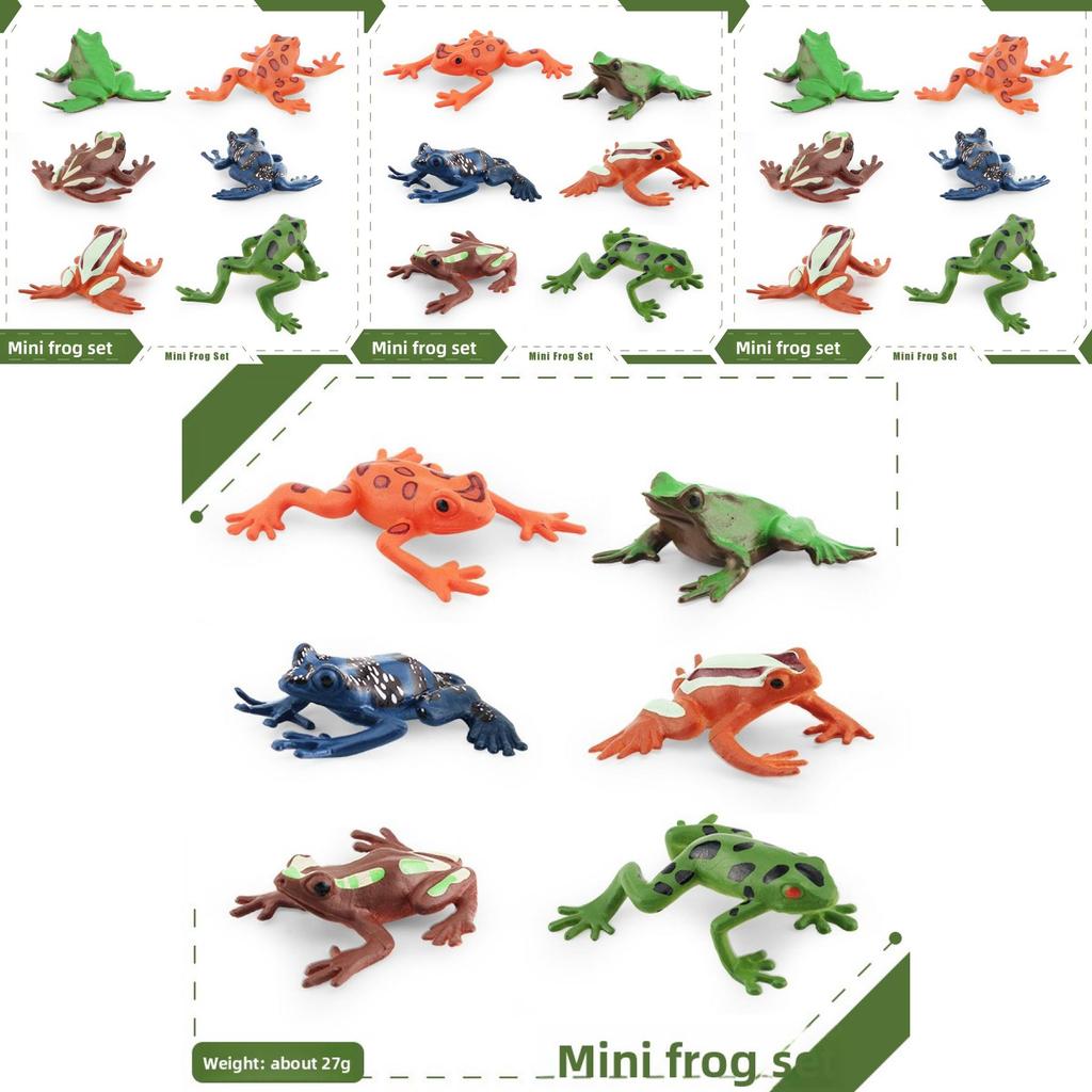 Miniature Frog Animal Model Pvc Desktop Decor For Kids Learning And Collecting