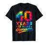 40 Years Old, 40th Birthday, Tie-dye, Wonderful, Women's and Men's T-shirt