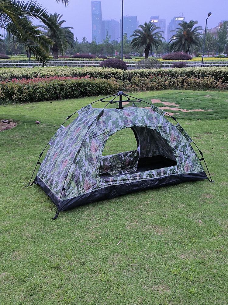 Camouflage Automatic Camping Tent for Single or Double, Mosquito Protection, Portable, Green.