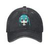 Classic Hatsunes Mikus Singer Anime Baseball Cap Unisex Women Distressed Denim Snapback Hat Outdoor Summer Adjustable Caps Hat