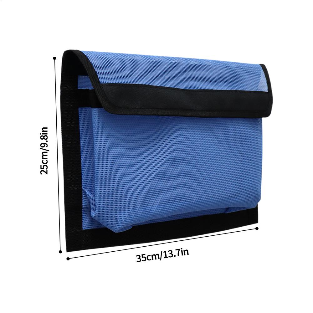 

1Pc Boat Storage Bag Self Adhesive Backing Organization Easy To Install And Remove Portable Marine Organizer Holder Mesh Bag синий