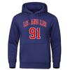 Los Angeles 91 Team Uniform Print Hoodies Man Oversize Autumn Winter Fleece Hoody Streetwear Hip Hop  Pullover  Tracksuit  Men