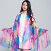 Extra Large Korean Style Chiffon Scarf - Versatile Beach Towel and Sun Protection Shawl for Women
