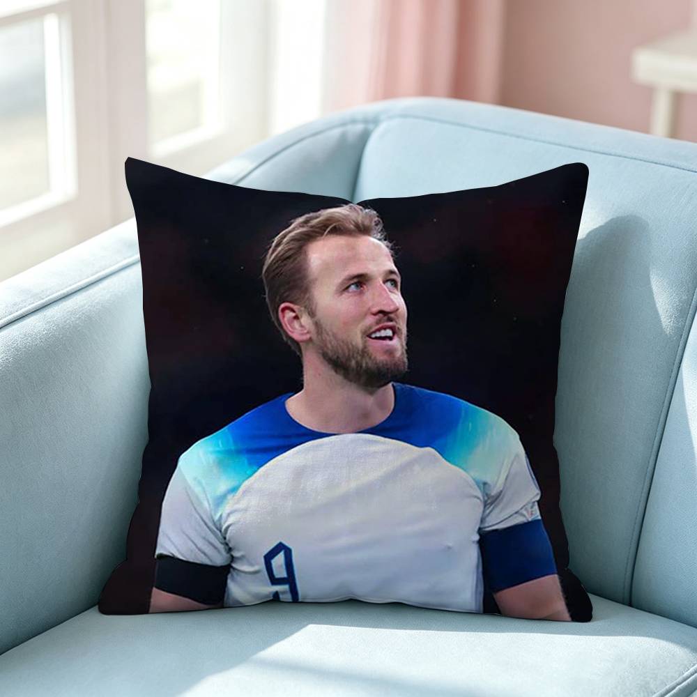 The British Empire Star HHarry Kane Pillow Case Square DoubleSided Sofa Cushion Cover Bedroom Bedside Pillow