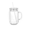NOVÝ Snowglobe Tumbler s objemem 20 oz Předvrtaný otvor Dvoustěnný Snow Globe kelímek Čiré plastové zavařovací sklenice Dárek
