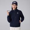 Kappa 1916 Series Vintage Casual Hooded Cardigan Knit Zip Sweatshirt Women outerwear Dark-Night-Blue Black K0E82MK20