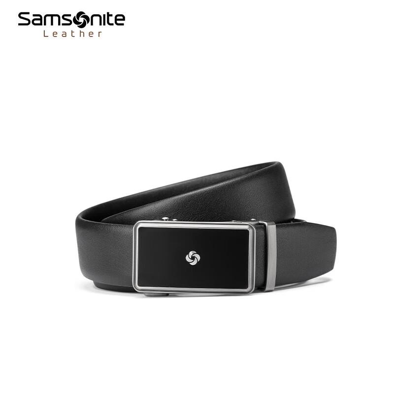 Мужской кожаный ремень Samsonite с автоматической пряжкой