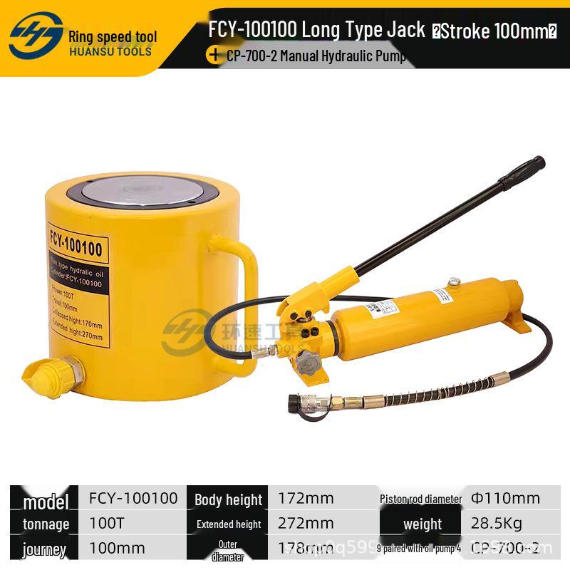 Hydraulic Jack Cylinder: 10T-100T Electric/Manual Lifting Tool
