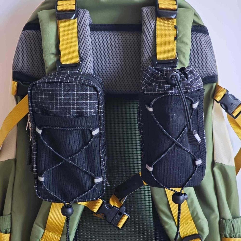 Polyester Bergsteiger-Zubehörbeutel Rucksackbefestigung Tragbare Handytasche Damen