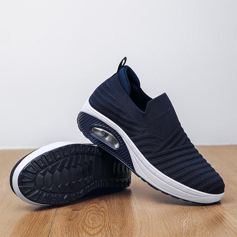 Women Slip on Walking Shoes Women Black Pink Blue Grey Sneakers Elevator Platform Socks Shoes Women's Orthopedic Casual Shoes Plus Size 42