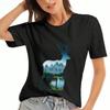 Moonlight Wolf Howling Unisex Cotton T Shirt, Pure Cotton Premium Print, Durable, Featuring A Majestic Wolf Under The Moon, Casual And Fashionable Sty