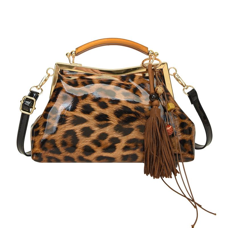 

High End, Simple, Irregular, Personalized Leopard Print Women s Bag, Fashionable Women s Bag, Commuting Belt, Women s Trendy Bag One size fits all коричневий