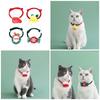 Pack of 2 Plush Pet Collars Funny Christmas Party Dogs Collar Pet Party Neckwear Cats Collar for Festival Celebration