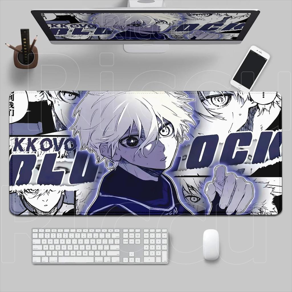 Hot Anime Blue Lock Mousepad HD Printing Computer Gamers Locking Edge Non-slip Rubber Mouse Pad XXL 90x40cm Keyboard PC Desk Pad