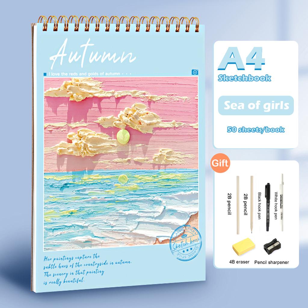A4/A5/16K Sketchbook 160 GSM Drawing Paper No bleed Supplies for Artist Watercolor Oil Painting Stationery School Ofice Supplies