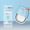 Plastic Foldable Bucket Foot Bath Bucket Bathroom Foot Wash Basin Laundry Buckets Portable Folding Water Container Large