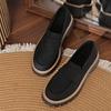Designer Woman Spring Autumn British Style Flats Comfortable Low Heel Slip on Shoes Ladies Solid Color Platform Loafers Shoes