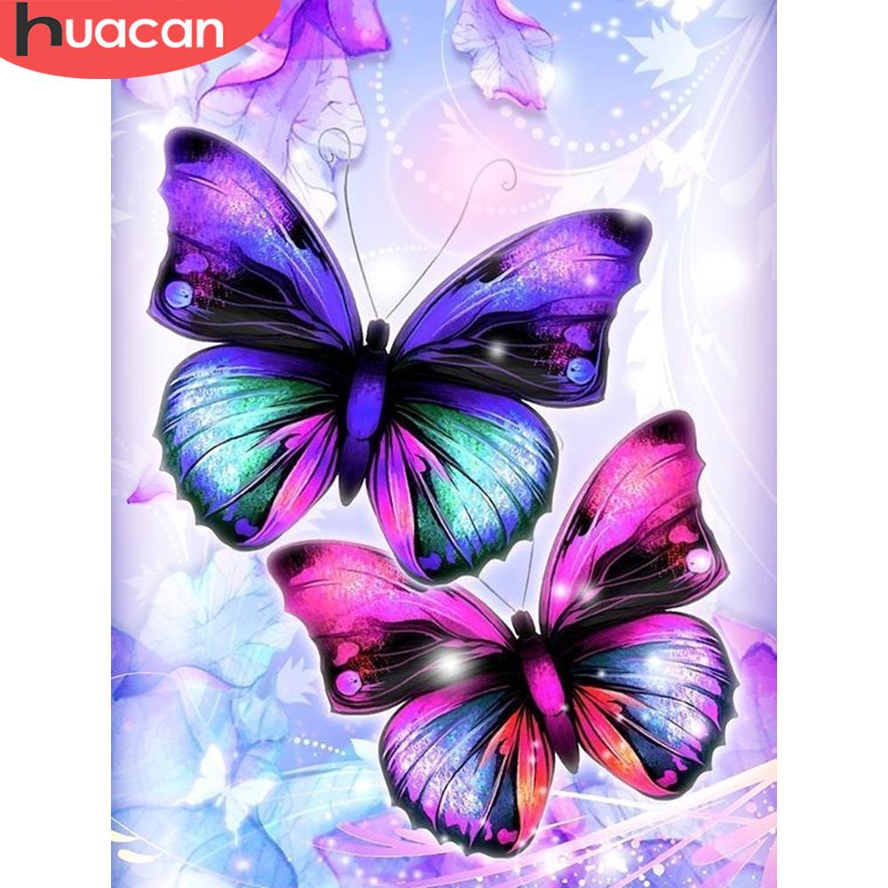 

HUACAN 5D DIY Полный квадрат Бриллиант Живопись Животное Бабочка Мозаика Бриллиантовая вышивка Декор Главная Картина Горный хрусталь Ручной работы