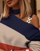 2023 Hot-Selling Women's Autumn/Winter Long Sleeve Chain Halter Print Button Top