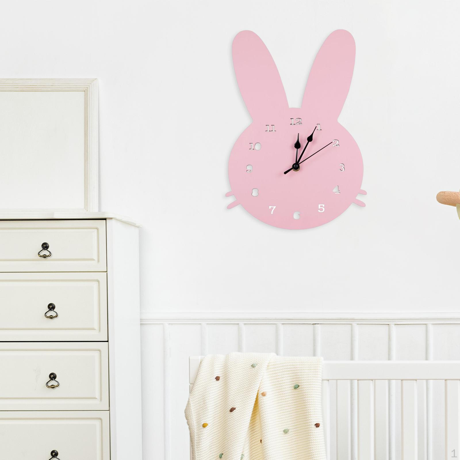 

Creative Hanging Wooden Clocks Birthday Gift Unfinished Wall Clock for Living Room Bedroom Bathroom розовый