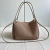 Cross-border First-layer Matte Cowhide Woven Parachute Bag Autumn and Winter Portable Bucket Bag Versatile Shoulder Messenger Women's Bag