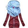 2021 Women Fashion Hooded Zipper Sweatshirt Jacket Coat Pink Blue Winter Autumn Spring Female Hoodies Sweat Polerones