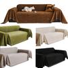 Chenille Sofa Cover One-piece Design Soft Touch Fabric Furniture Protective Cover Tassel Lace Solid Color Sofa Protector