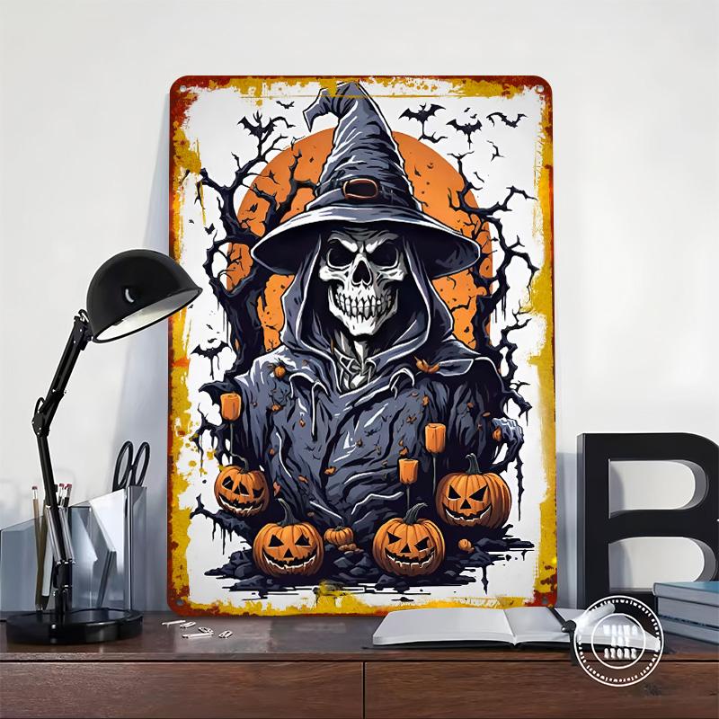 Halloween Pumpkin Metal Poster Customized Wall Art Retro Vintage Tinplate Signs for Office Decor Bedroom Decoration Room Home At