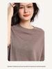 Autumn/Winter 24 Women's 100% Cashmere Batwing Short Sleeve Knit Top