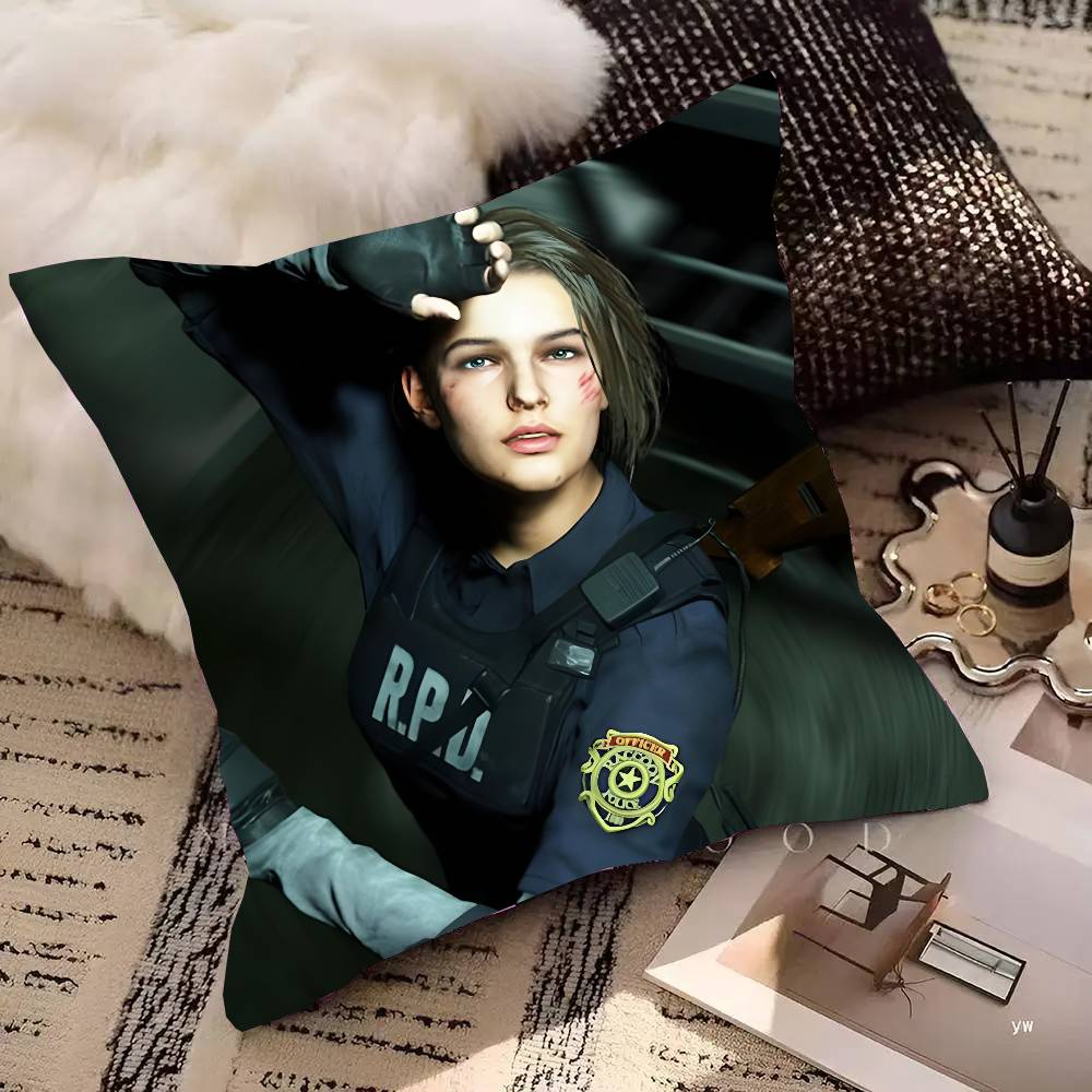 

Гра R-Resident Leon Kennedy Evil Наволочка Квадратна Подушка Спальня Диван Відпочинок Комфортна Подушка Автомобіль Вітальня Домашній Декор 20x20Inch