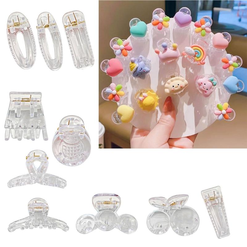 10 PCS Clear Hair Pins DIY Hair Accessories Clear Hair Grips Acrylic Material DIY Small Hair Clip Hair Clamp for Hair