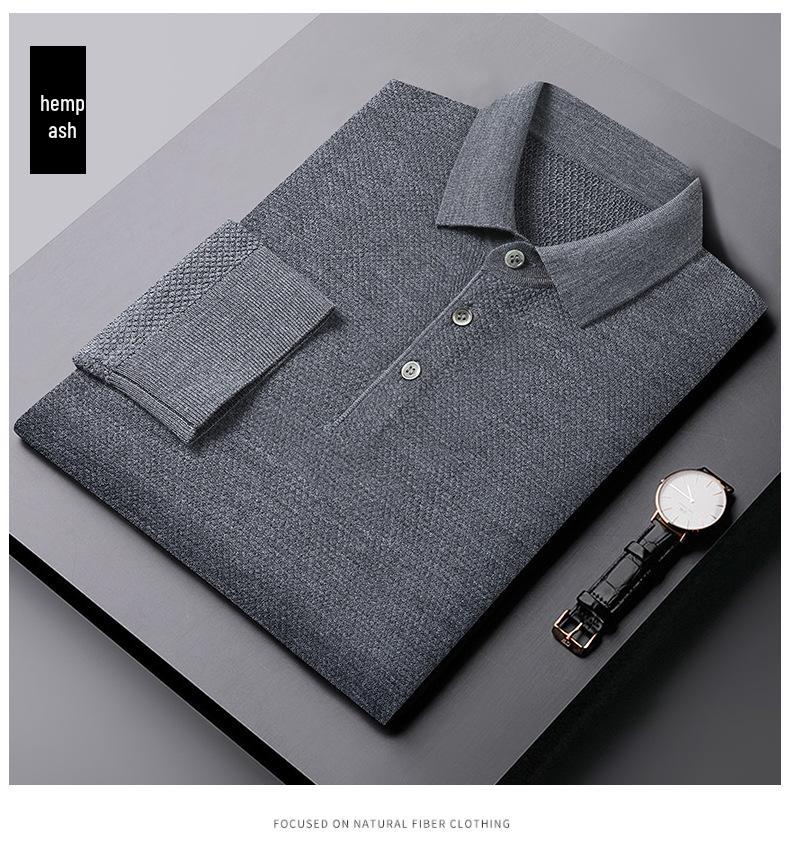 Men's Plus Size Warm Lapel Knit Wool Sweater for Autumn 2026