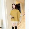 Women's Fashion Casual Fall Winter Stripe Print Long Sleeve Half Turtleneck Sweaters