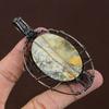 Malinga Jasper Handmade Copper Wire Wrap Jewelry Pendant 3.35" g8h73