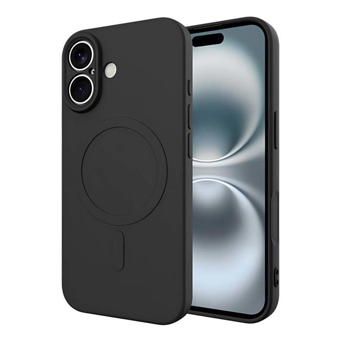 Coque Pour iPhone 17 MagSafe En TPU Résistant Série KickCase JUST IN CASE Noir