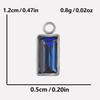 6pcs Rectangle Geometric Crystal Pendants Stainless Steel Charms For Jewelry Making Supplies Metal Rhinestone Charm DIY Bracelet
