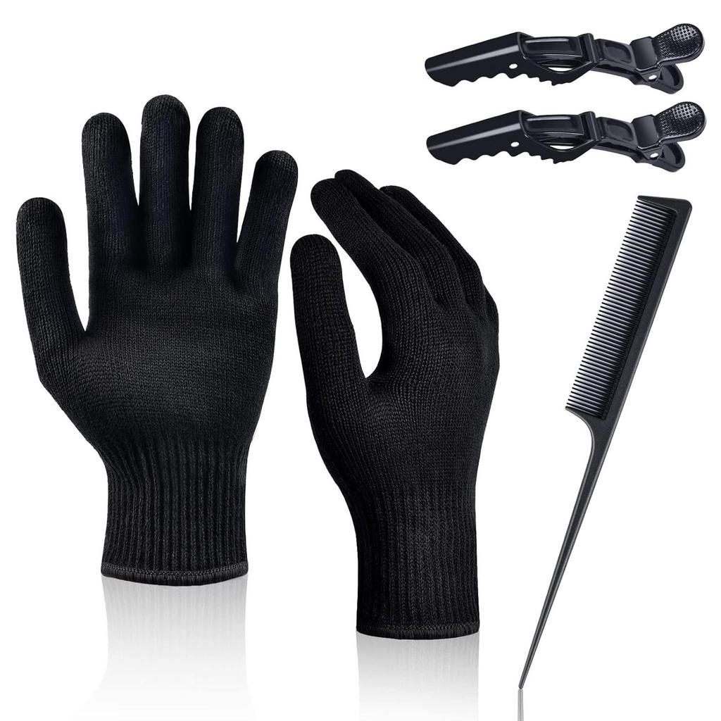 Spot Hairdressing Heat-Resistant PVC Non-Slip Gloves for Curling Irons & Straighteners