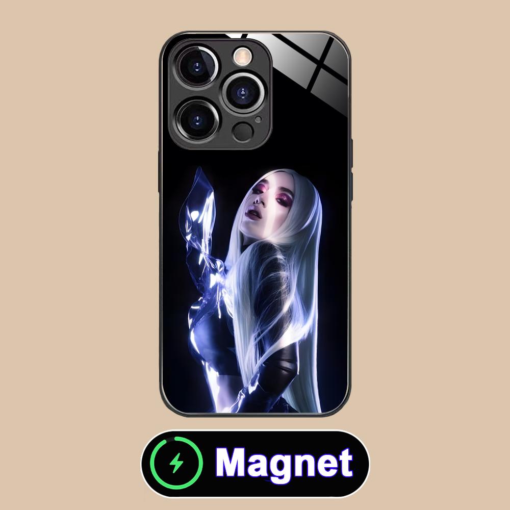 Fashion Ava Max Glass MagSafe Mobile Phone Case for iPhone 17 16 15 14 13 12 11 Air Pro Max Plus Mini Colorful Cover
