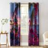 Beach Christmas Tree Colorful Flamingo Palm Tree Blackout Curtains For Living Room Bedroom Window Treatment Blinds Drapes