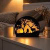 Metal Candle Holder Home Decoration European Style Simple Iron Art Candle Stand Deer Silhouette Night Atmosphere Prop Decoration