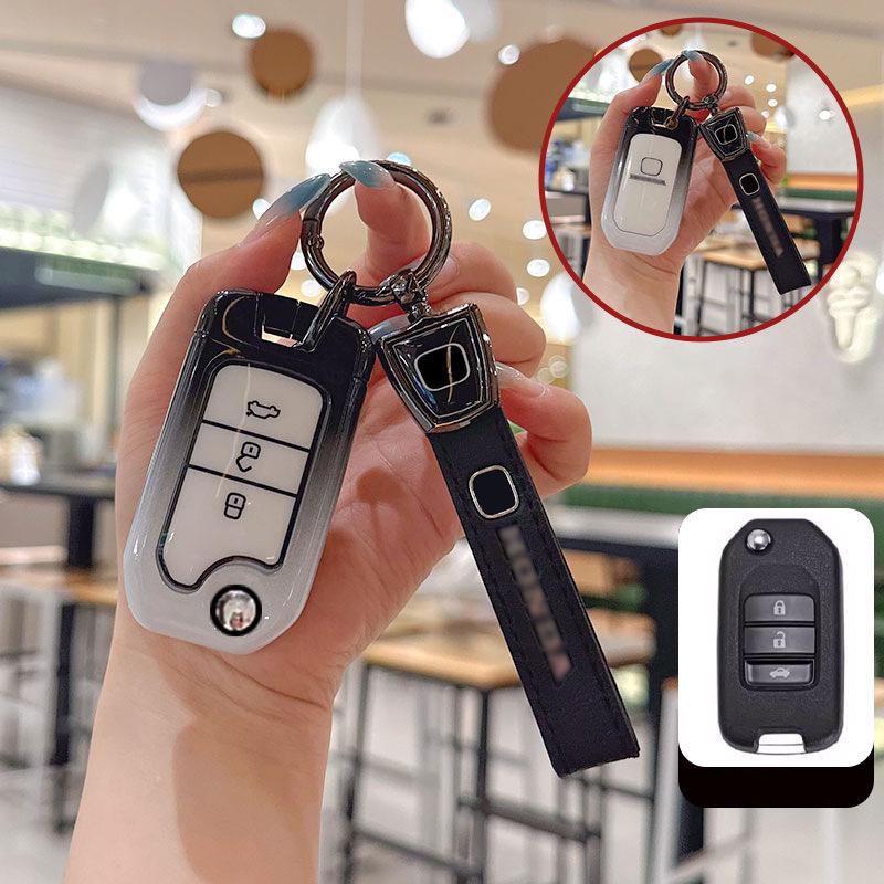 Honda CRV Folding Key Case with Buckle for Accord, Fit, Civic - 9th Gen High-Grade Women's Shell